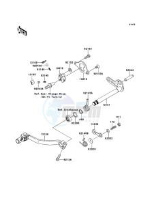 KX250F KX250ZEF EU drawing Gear Change Mechanism