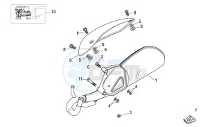 Scarabeo 50 2t e2 net drawing Exhaust pipe