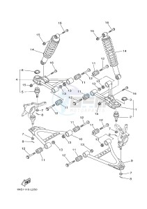 YFM350FWA YFM350DF GRIZZLY 350 4WD (1NSH) drawing FRONT SUSPENSION & WHEEL