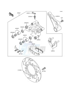 EX 250 F [NINJA 250R] (F6-F9) [NINJA 250R] drawing REAR BRAKE