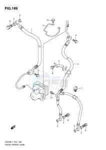 AN400 (E2) Burgman drawing FRONT BRAKE HOSE (AN400ZAL1 E19)