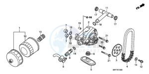 XL700V9 France - (F / CMF SPC) drawing OIL FILTER/OIL PUMP