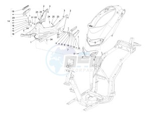 Liberty 125 4t 3v ie e3 (Vietnam ) Vietnam drawing Central cover - Footrests