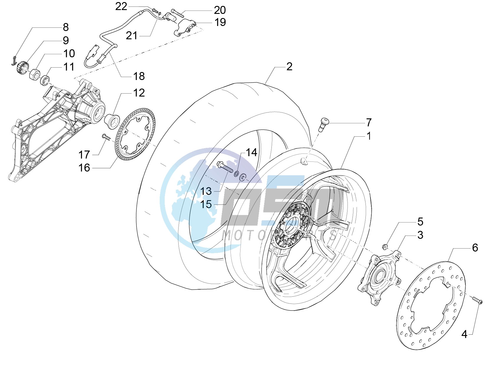 Rear wheel