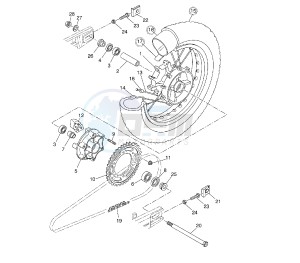 XT X 660 drawing REAR WHEEL