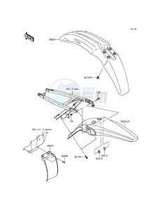 KX250F KX250ZGF EU drawing Fenders