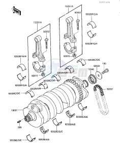 ZX 1000 A [NINJA 1000R] (A1-A2) [NINJA 1000R] drawing CRANKSHAFT