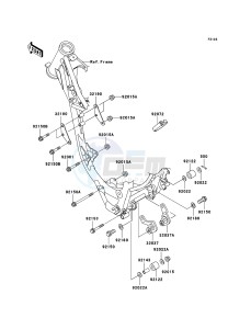 KX85 / KX85 II KX85A6F EU drawing Engine Mount