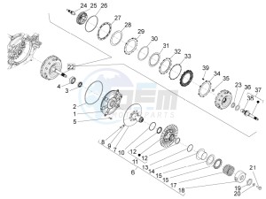 Beverly 350 4t 4v ie e3 ( USA - ca ) USA_CAL drawing Driven pulley