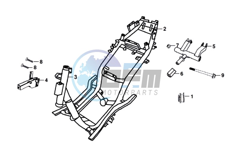 Frame body -engine hanger