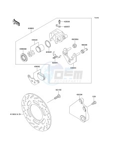 EX 500 D [NINJA 500R] (D6F-D9F) D7F drawing REAR BRAKE