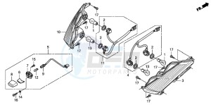 FES125 PANTHEON drawing REAR COMBINATION LIGHT (FES1253-5)(FES1503-5)