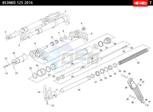 RS3-125-NAKED-ORANGE drawing FRONT FORK