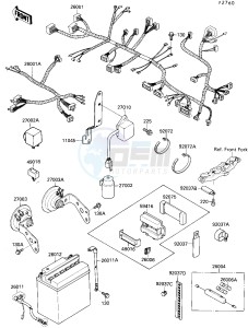 ZX 750 F [NINJA 750R] (F4) [NINJA 750R] drawing CHASSIS ELECTRICAL EQUIPMENT