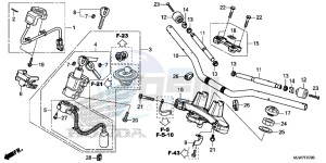 CB500F Europe Direct - (ED) drawing HANDLE PIPE/TOP BRIDGE