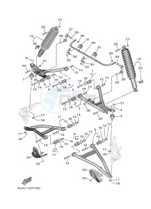 YXF850ES YXF85WPSJ WOLVERINE X (BG4A) drawing FRONT SUSPENSION & WHEEL