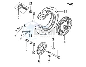 DD50 25KMH drawing FRONT WHEEL