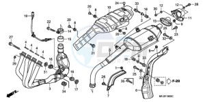 CBR600RRA BR - (BR) drawing EXHAUST MUFFLER