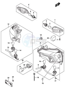 AN650 BURGMAN drawing HEADLAMP