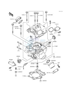 KLF 400 B [BAYOU 400 4X4] (B4-B6) [BAYOU 400 4X4] drawing CYLINDER HEAD-- LF400AE532918 - - -