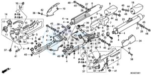 GL1800A NZ - (NZ) drawing EXHAUST MUFFLER (EXCEPT G L1800-BR)