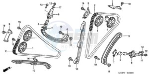 VFR8009 U / MME TWO drawing CAM CHAIN/TENSIONER