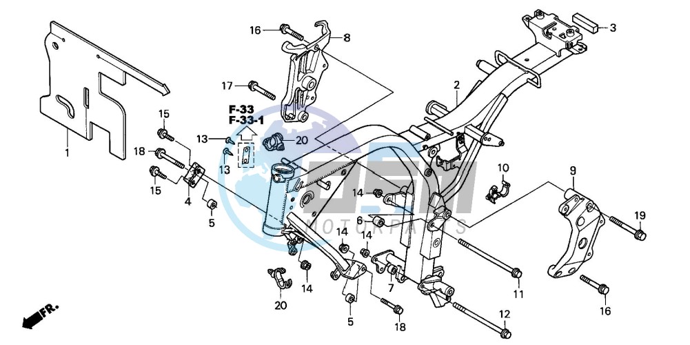 FRAME BODY (CB600F3/4/5/6 )