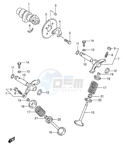 LT-F160 (P28) drawing CAM SHAFT VALVE