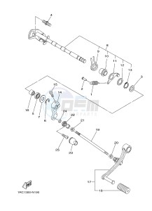 MT09A MT-09 ABS 900 (2DR4 2DR5) drawing SHIFT SHAFT