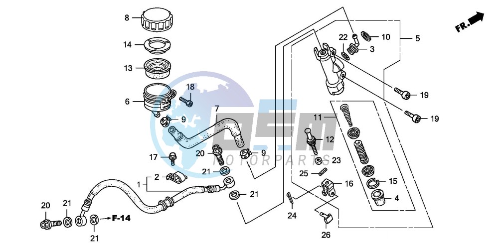 RR. BRAKE MASTER CYLINDER (CB1300/S)