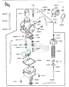 KX 500 C [KX500] (C1) [KX500] drawing CARBURETOR