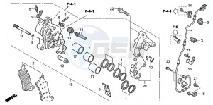 CBF1000 drawing R. FRONT BRAKE CALIPER (CBF1000A/T/S)