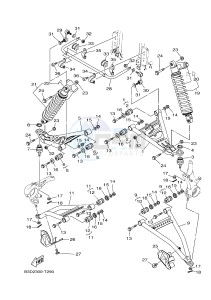 YXE700 YXE70WPAJ WOLVERINE R (B3D5) drawing FRONT SUSPENSION & WHEEL