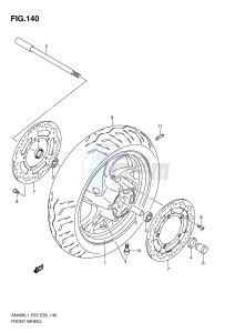 AN400 (E03) Burgman drawing FRONT WHEEL (AN400L1 E33)