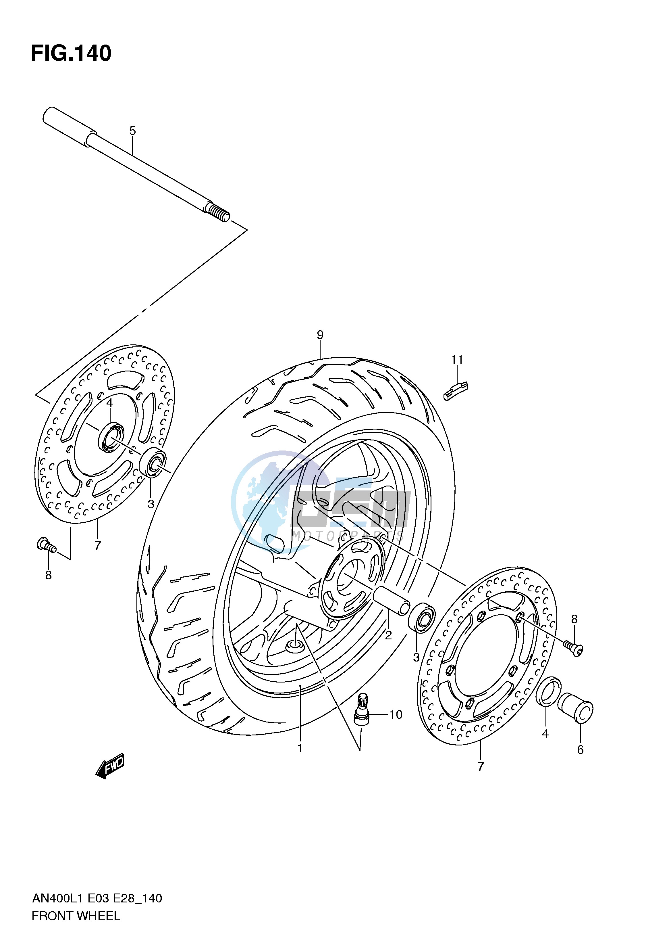 FRONT WHEEL (AN400L1 E33)