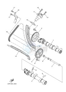 XT1200Z (23PM) drawing CAMSHAFT & CHAIN