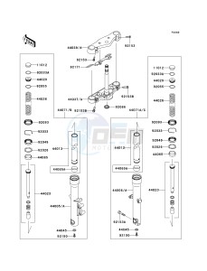 VN 900 C [VULCAN 900 CUSTOM] (7F-9FA) C7F drawing FRONT FORK