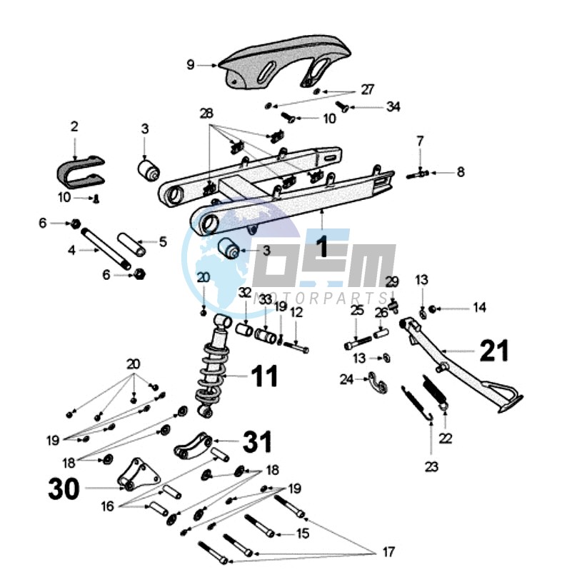 REAR SHOCK AND STAND