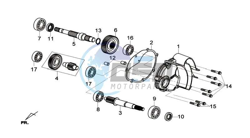 CRANKCASE - DRIVE SHAFT