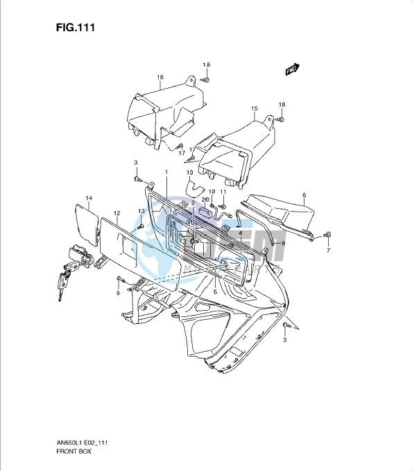 FRONT BOX (AN650AL1 E51)