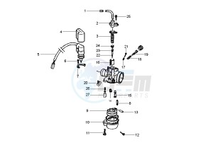 Liberty 50 drawing Carburetor WEBER