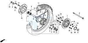 CRM125R drawing REAR WHEEL