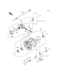 KLX150L KLX150EEF XX (EU ME A(FRICA) drawing Front Hub