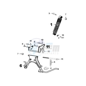 FIGHT E drawing REAR SHOCK AND STAND