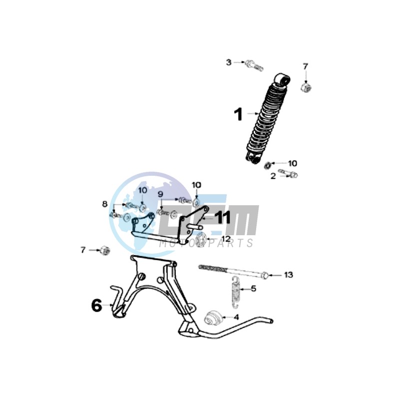 REAR SHOCK AND STAND