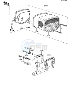 KZ 550 D [GPZ] (D1) [GPZ] drawing TAILLIGHT