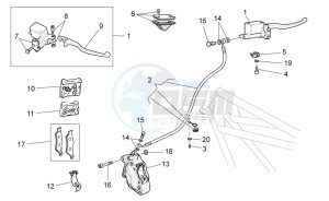 V7 Racer 750 USA-CND drawing Front brake system