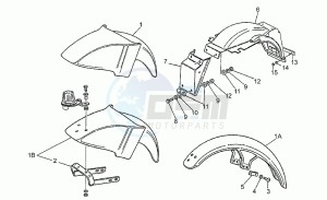 850 T5 Polizia - CC - PA - NC Polizia/CC/PA/NC drawing Front/rear mudguards