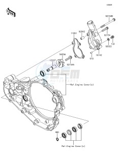 KX450F KX450HJF EU drawing Water Pump