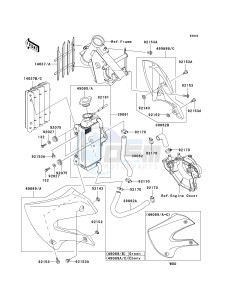 KX 65 A [KX65 MONSTER ENERGY] (A6F - A9FA) A9FA drawing RADIATOR